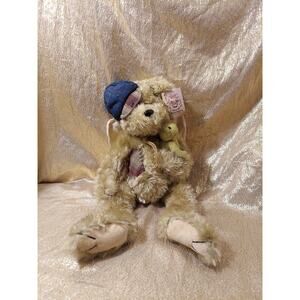 Bearington Collection Angel Wings Michael Bear Holding Frog Style #1005 15"